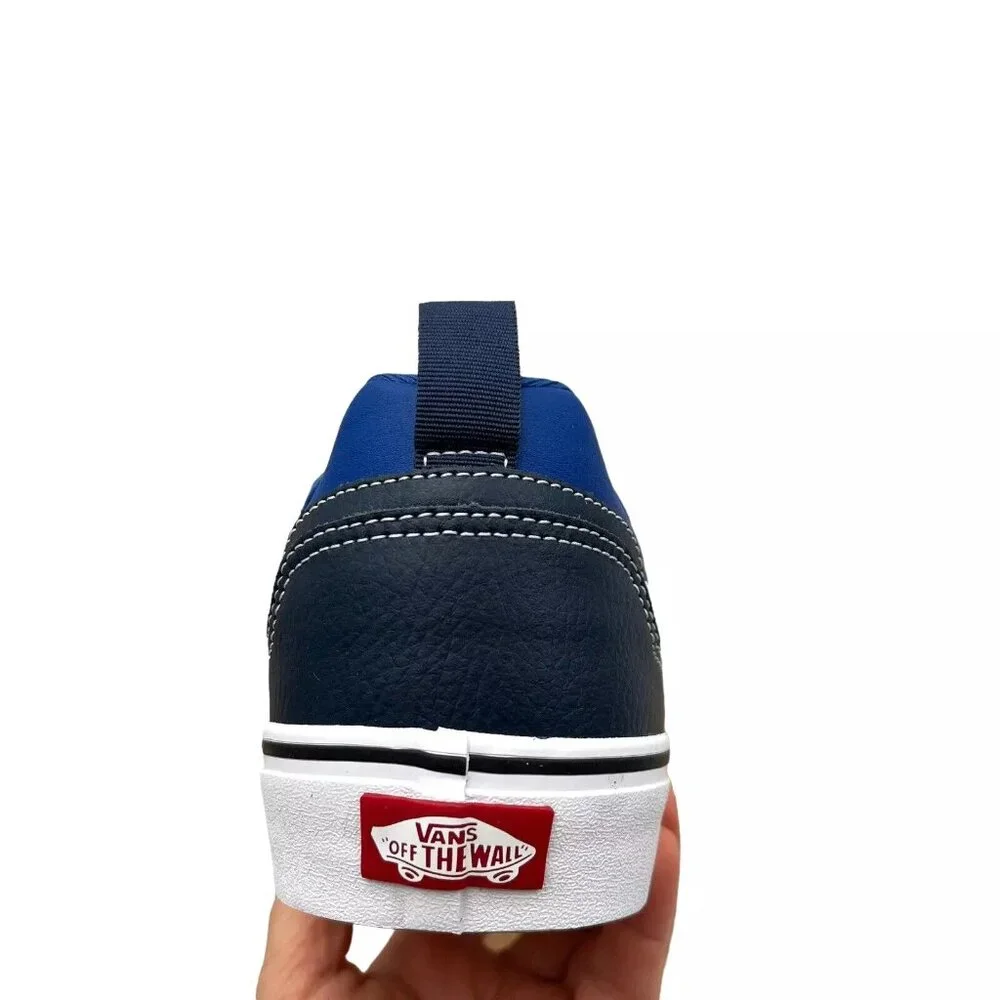Vans Filmore Men's Casual Leather Sneaker Size 10 Navy -Royal Blue Lace up Shoes